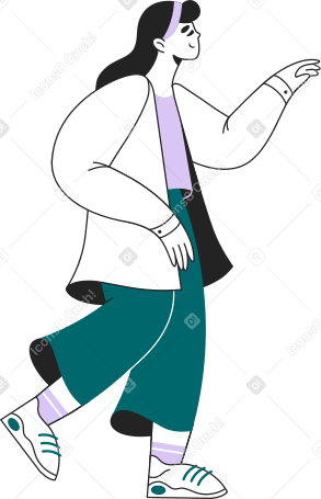 woman scientist in a coat Illustration in PNG, SVG