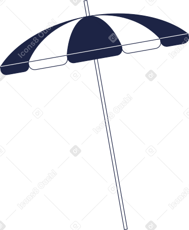beach umbrella Illustration in PNG, SVG