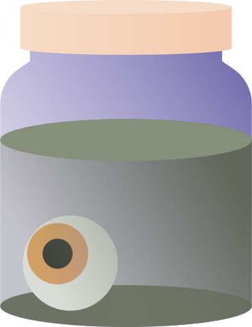 Pot avec un oeil dans le liquide PNG, SVG