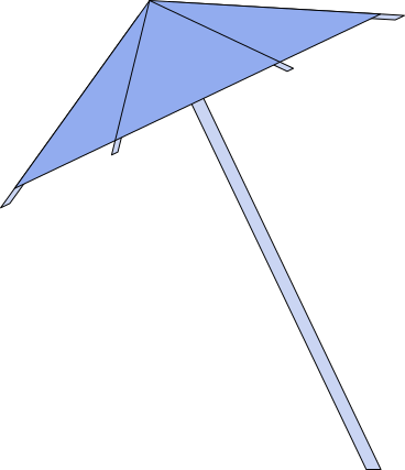 beach umbrella tilted PNG, SVG