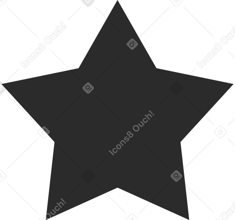 black star PNG, SVG