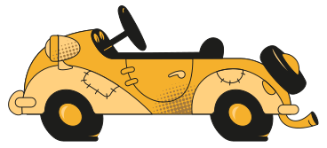 Car animated illustration in GIF, Lottie (JSON), AE