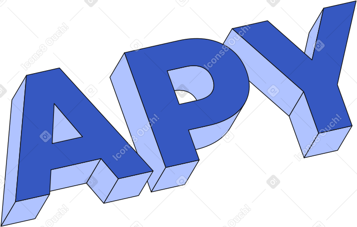 надпись apy текст в PNG, SVG
