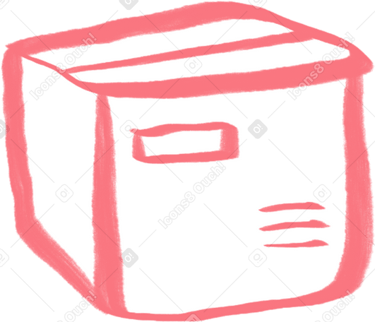 pink box with adress PNG、SVG