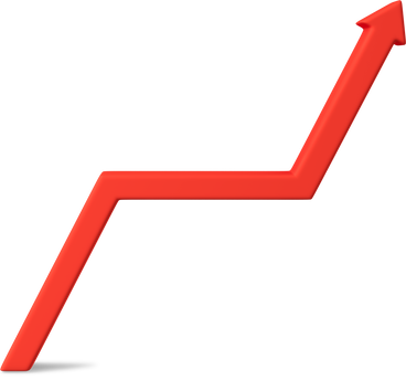 red increase arrow chart PNG, SVG