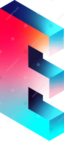 isometric e letter PNG, SVG
