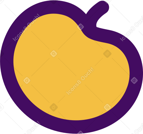 yellow apple PNG, SVG