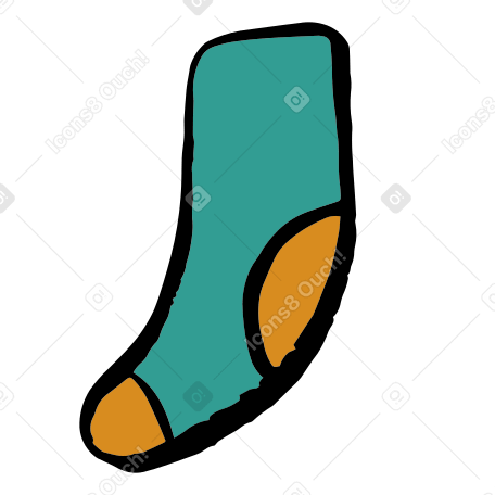 sock Illustration in PNG, SVG