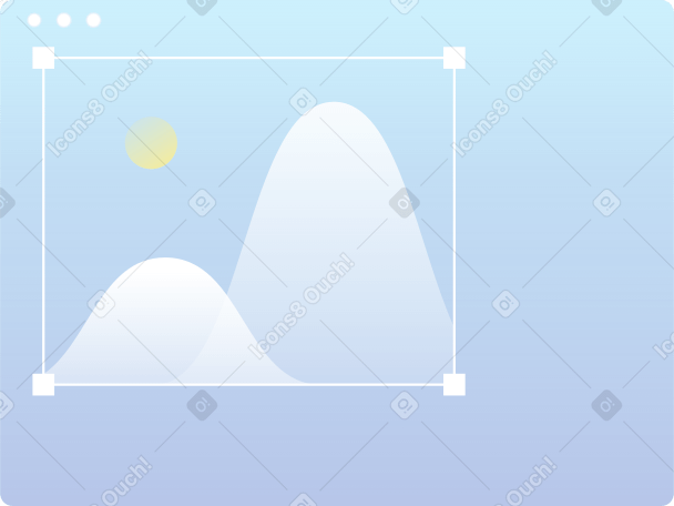 Pastell rechteck mit illustration PNG, SVG