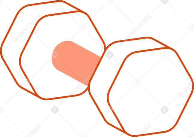 haltère hexagonale PNG, SVG