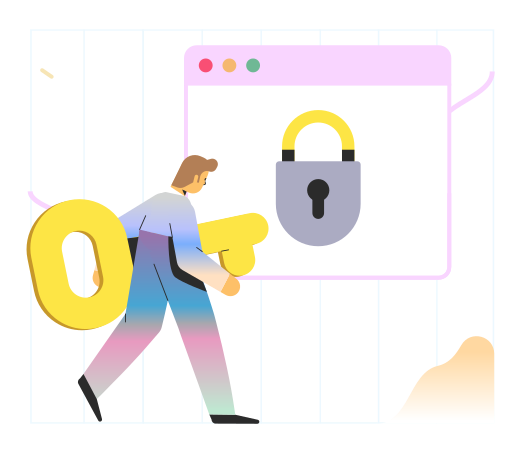 Secure browser Illustration in PNG, SVG