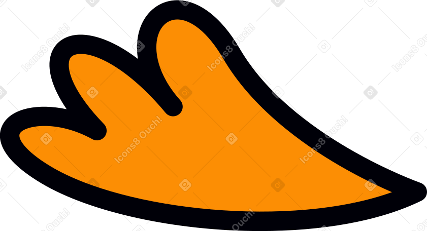 orange bangs hair Illustration in PNG, SVG