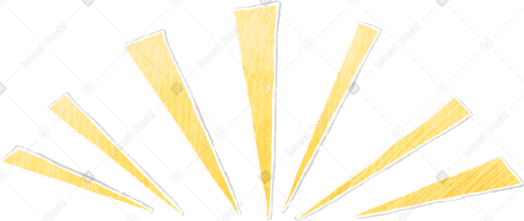 rays of yellow light Illustration in PNG, SVG