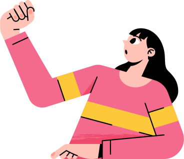 girl holding something in her hand PNG, SVG