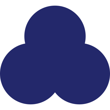 trefoil dark blue PNG, SVG