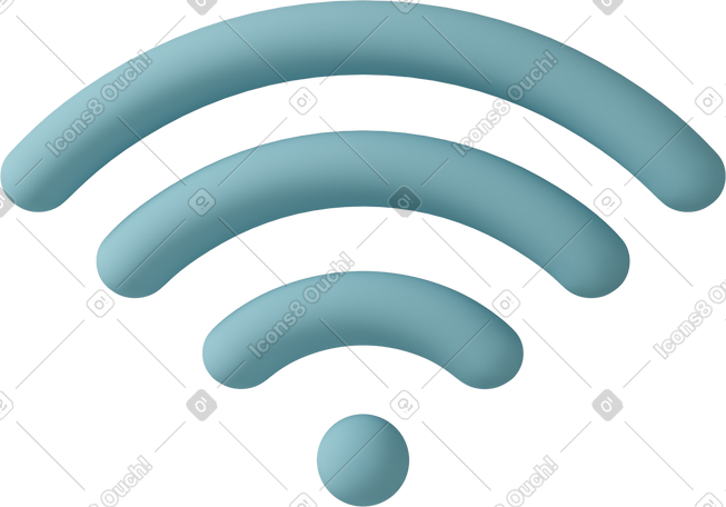 3D wifi PNG, SVG