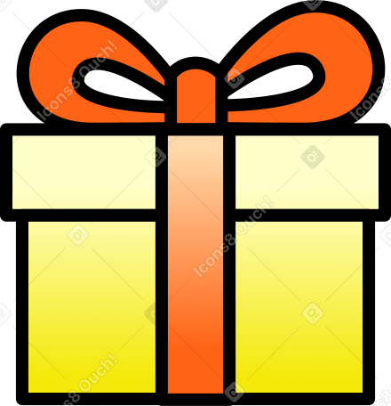 gift box with bow Illustration in PNG, SVG