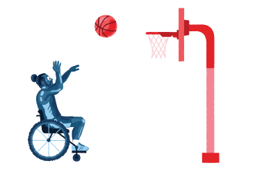 Paralympic basketball PNG, SVG