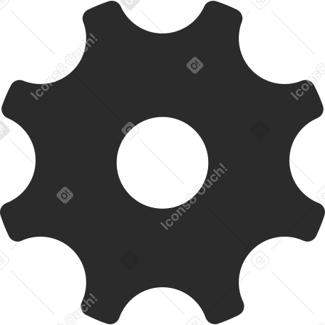 gear shadow PNG, SVG