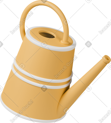 Yellow watering can PNG, SVG