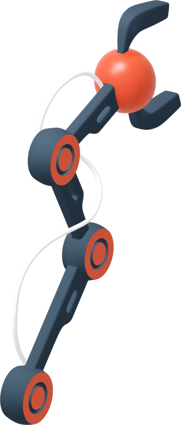 Side view of robot arm PNG, SVG