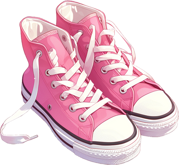 Pink sneakers PNG, SVG