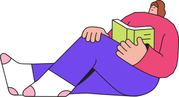 woman reading a book PNG, SVG