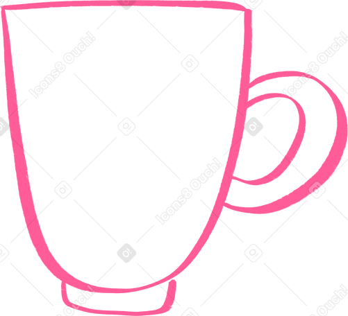 pink cup Illustration in PNG, SVG