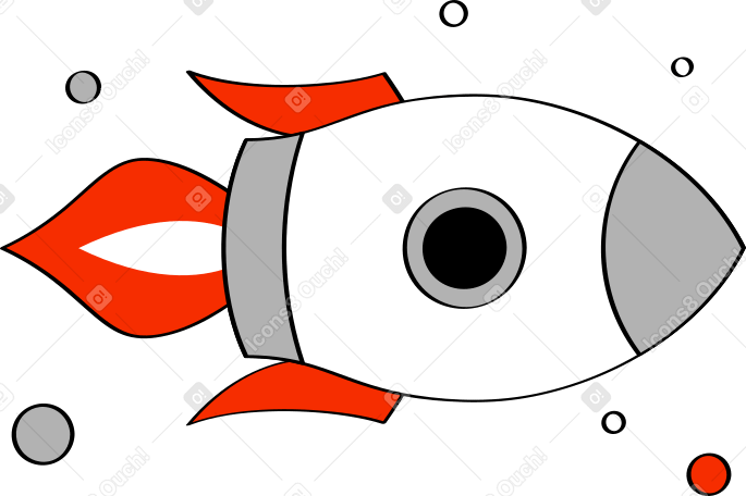 rocket in space Illustration in PNG, SVG
