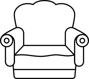 vintage voluminous armchair PNG, SVG