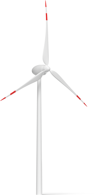 white wind turbine side view PNG、SVG