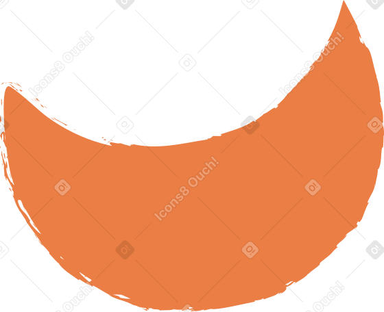 orange crescent Illustration in PNG, SVG