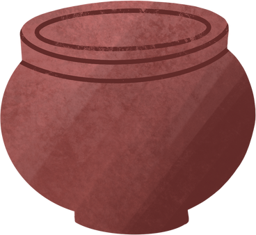 brown clay pot PNG, SVG