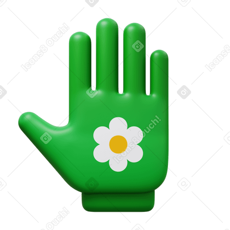 3D garden glove PNG, SVG