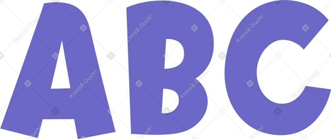 purple lettering abc в PNG, SVG