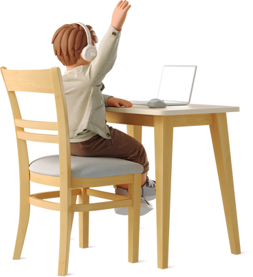 little boy at the table PNG, SVG