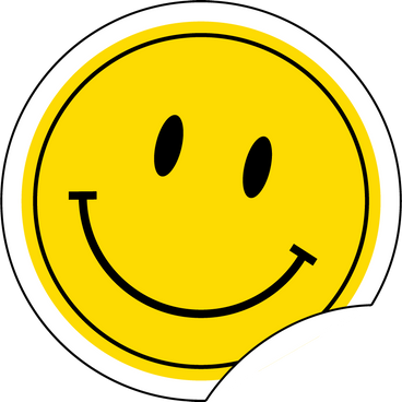smiley sticker PNG, SVG