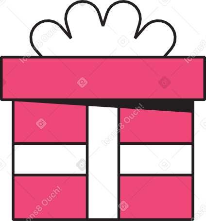 pink gift box PNG, SVG
