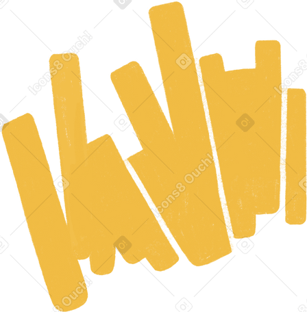 lots of yellow fried potatoes Illustration in PNG, SVG