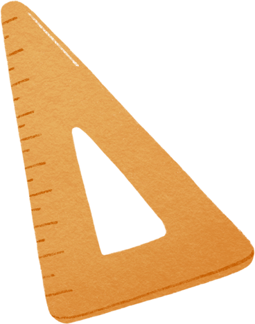 yellow triangular ruler PNG, SVG