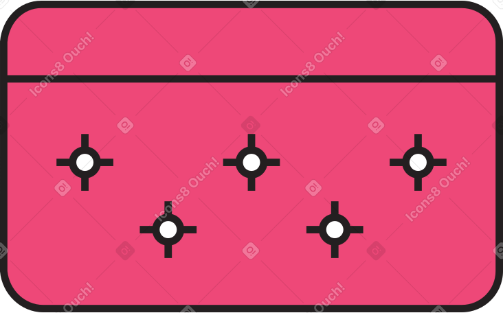 pink ottoman Illustration in PNG, SVG