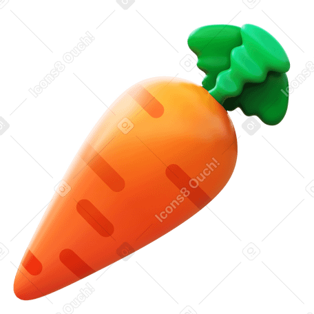 3D carrot в PNG, SVG