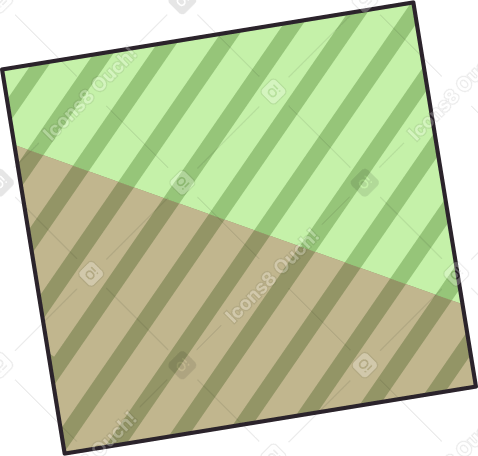 big green present box with diagonal stripes Illustration in PNG, SVG