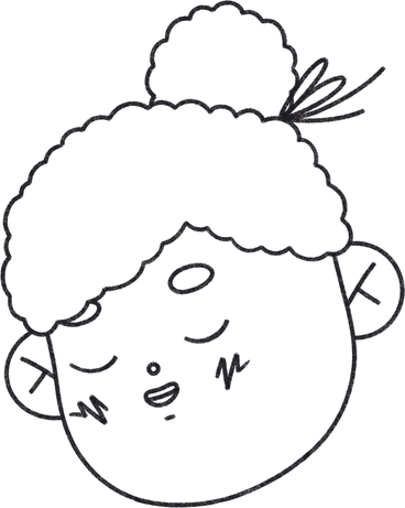 child with closed eyes PNG, SVG