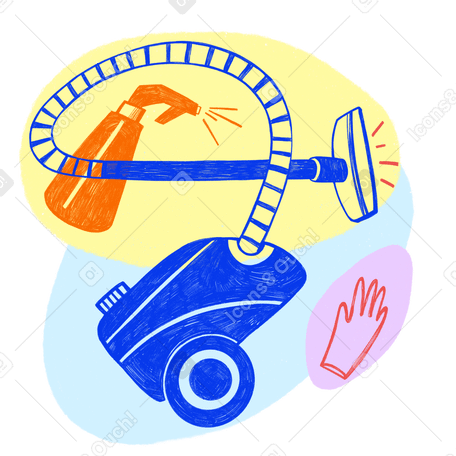 Home cleaning tools  Illustration in PNG, SVG