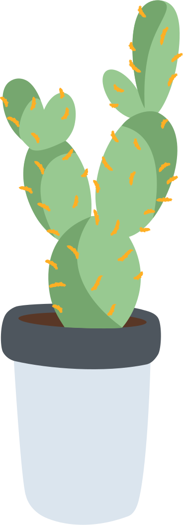 green cactus in a pot PNG, SVG