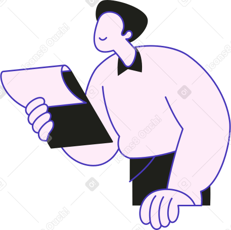 man with clip board PNG, SVG