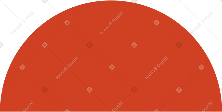 red semicircle PNG、SVG