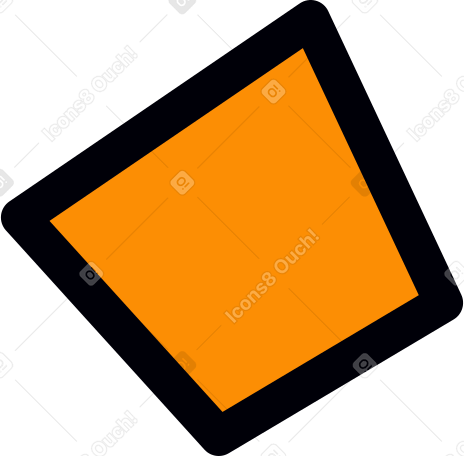 orange trapezoid PNG, SVG