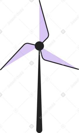 windmill Illustration in PNG, SVG